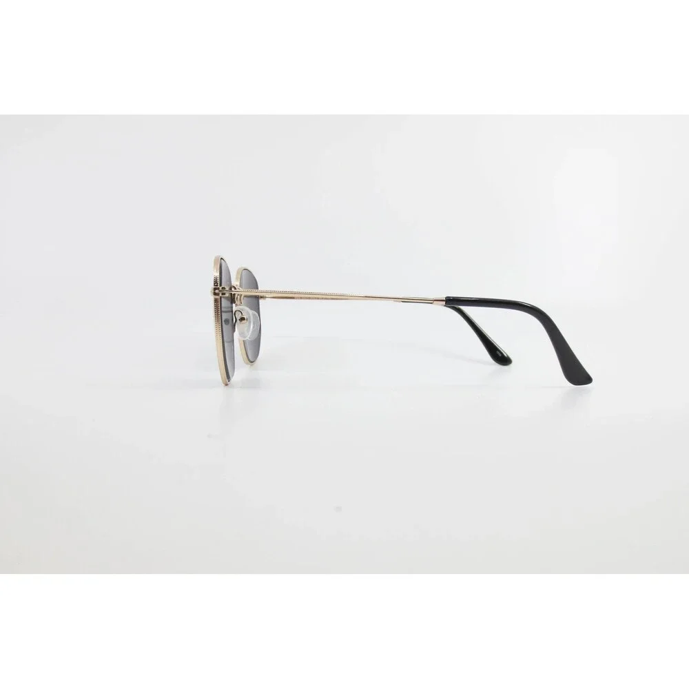 RMS 20211 Gold Geometric Hexagonal Sunglasses 54-21-145 Metal Frame Mens Womens